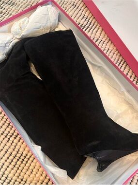 Paris Texas Black Suede Over-the-Knee Boots